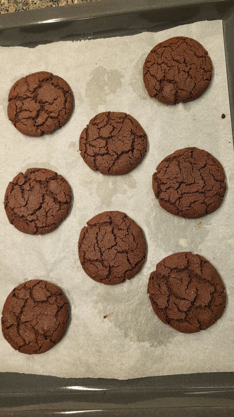 Double chocolate millet cookies