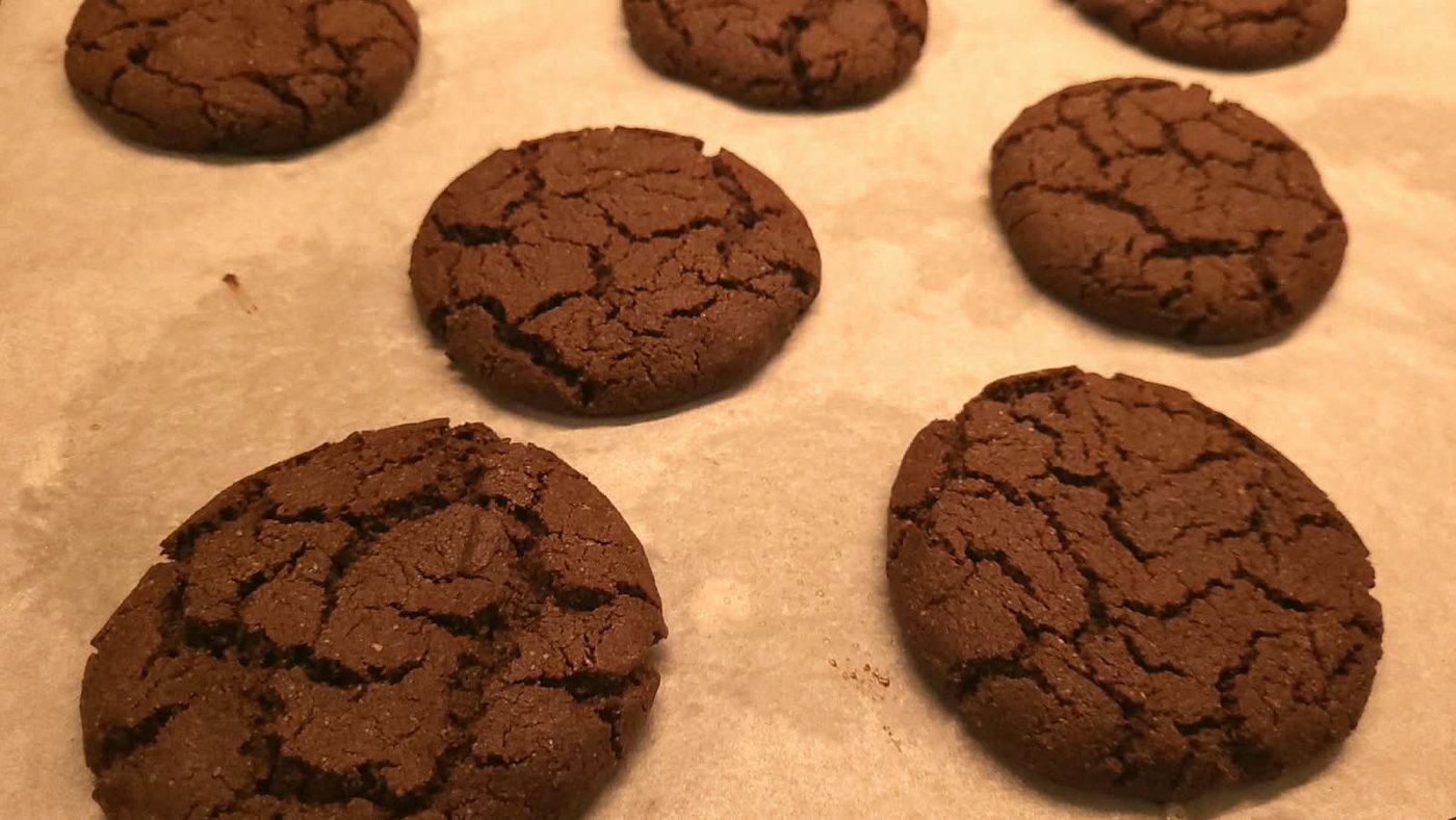 Double chocolate millet cookies